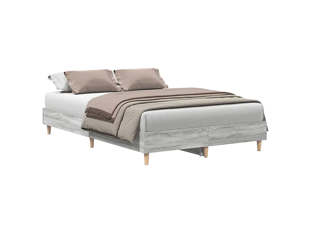 Bedframe zonder matras 140x190 cm spaanplaat grijs sonoma