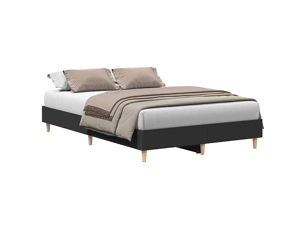 Bedframe zonder matras 120x190 cm spaanplaat zwart
