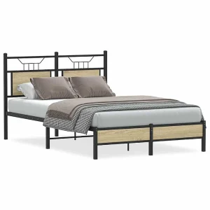 Bedframe zonder matras hout sonoma eikenkleurig 120×200 cm Bedframe zonder matras hout sonoma eikenkleurig 120×200 cm