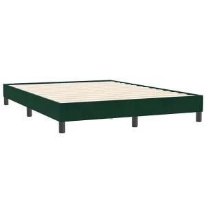 Bedframe zonder matras 140×210 cm fluweel donkergroen Bedframe zonder matras 140×210 cm fluweel donkergroen