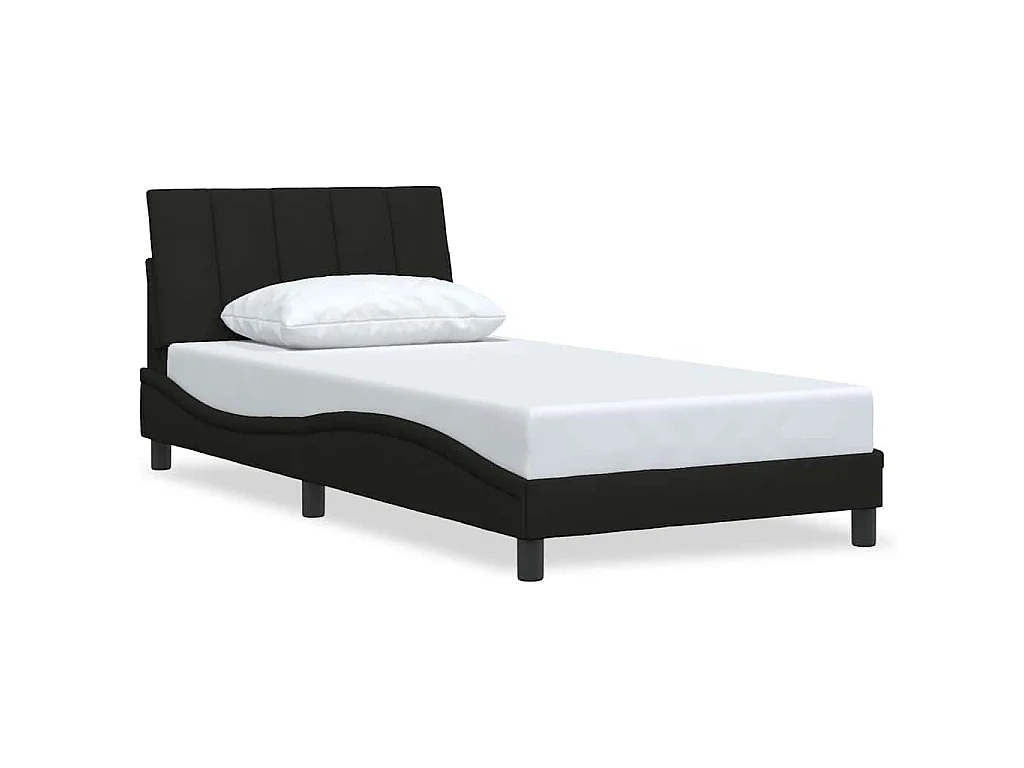 Bedframe zonder matras "Hanko" 100x200 cm stof zwart