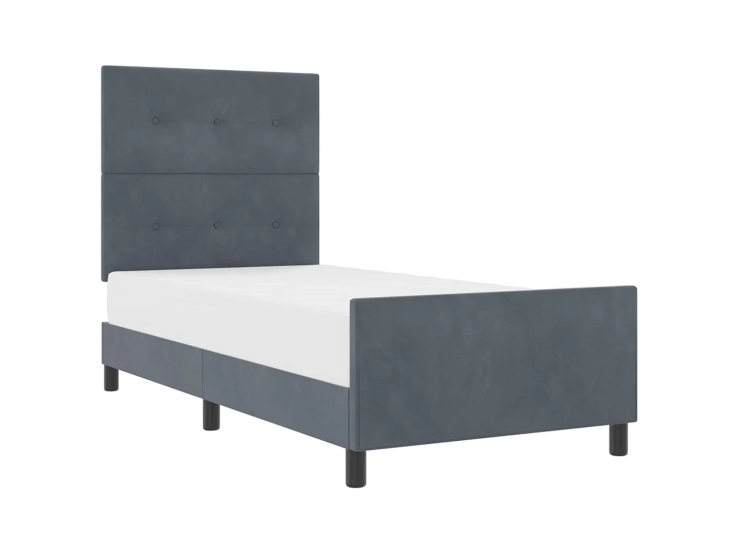 Boxspringbed met hoofdeinde Donkergrijs 100 x 200 cm Fluweel