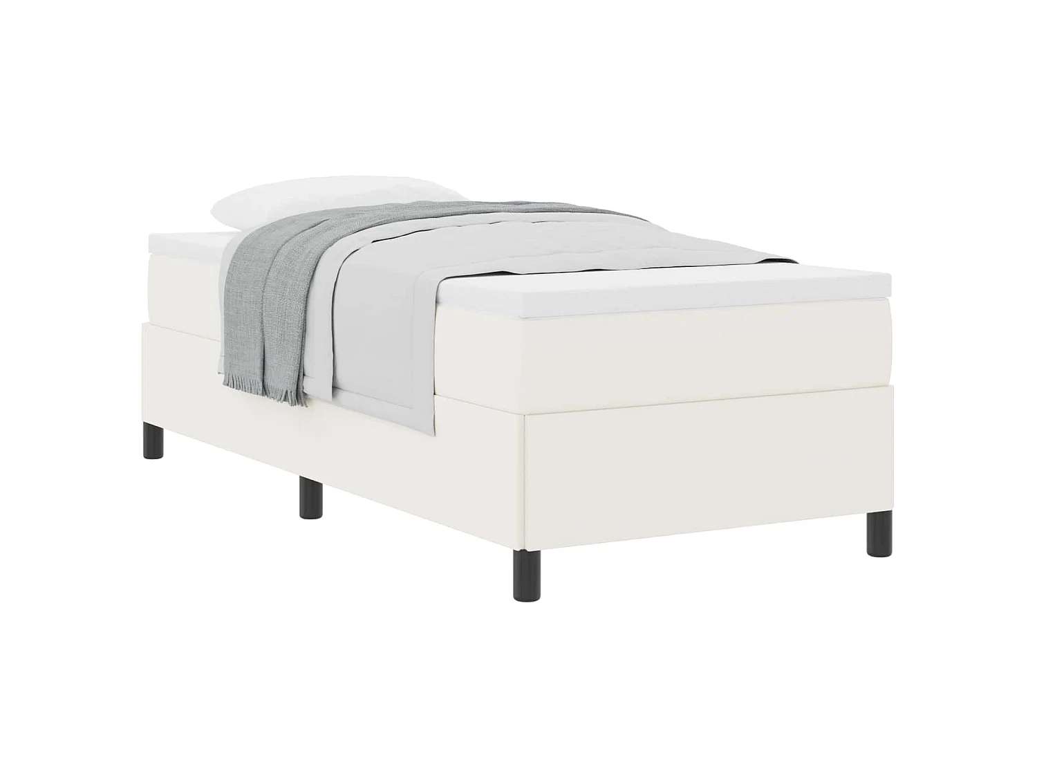 Boxspringbed Crème 80 x 200 cm Katoen Stof