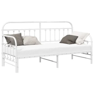 Bedframe voor een daybed Wit 80 x 200 cm Gepoedercoat staal Bedframe voor een daybed Wit 80 x 200 cm Gepoedercoat staal