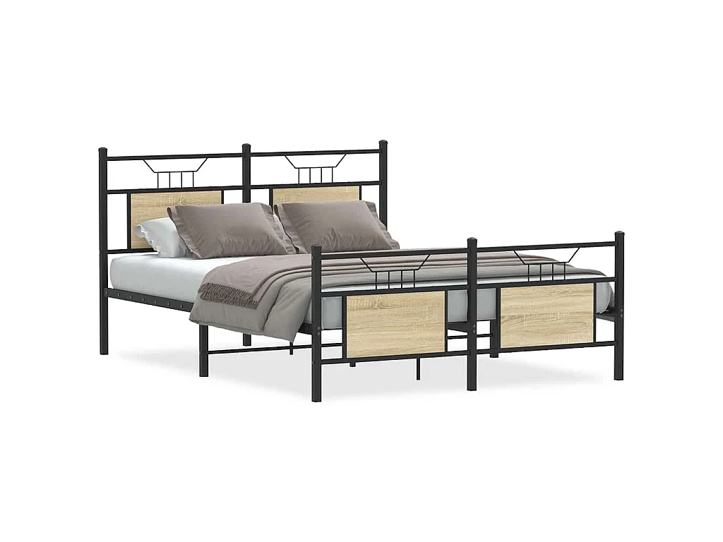 Bedframe zonder matras hout sonoma eikenkleurig 140x200 cm