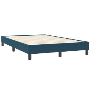 Bedframe zonder matras 120×210 cm fluweel donkerblauw