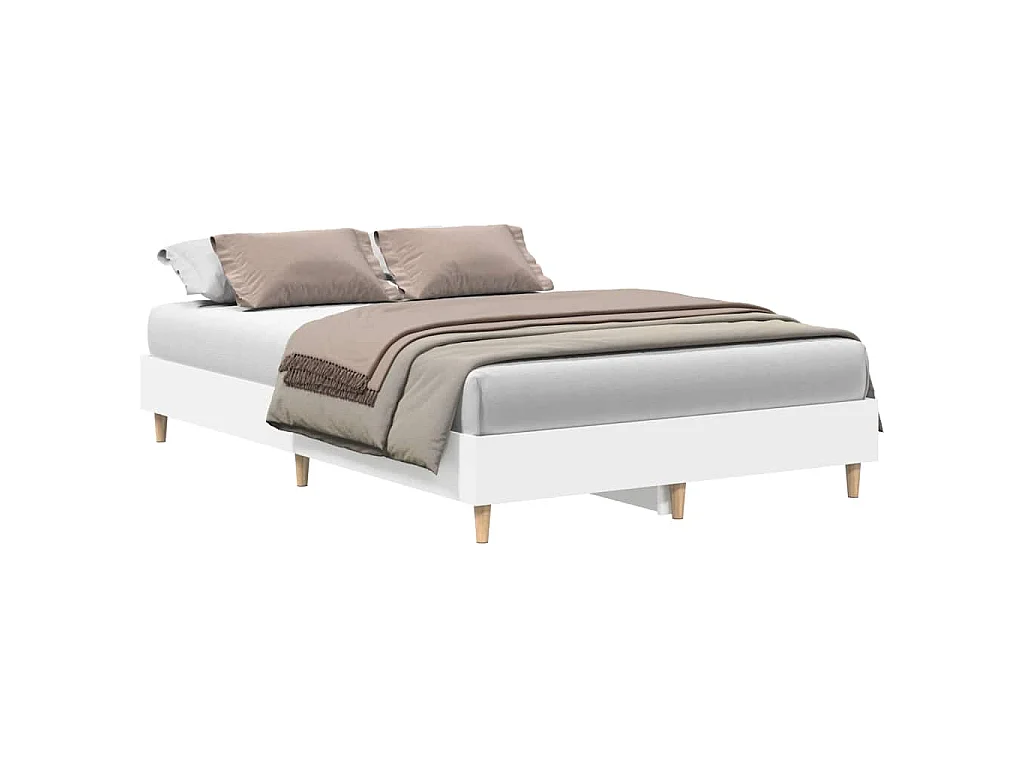 Bedframe zonder matras 140x190 cm spaanplaat wit