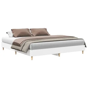 Bedframe zonder matras 180×200 cm spaanplaat wit Bedframe zonder matras 180×200 cm spaanplaat wit