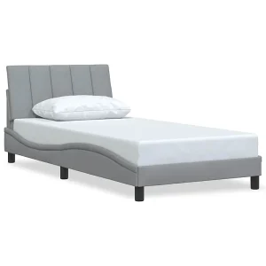 Bedframe zonder matras "Hanko" 100×200 cm stof lichtgrijs Bedframe zonder matras "Hanko" 100×200 cm stof lichtgrijs