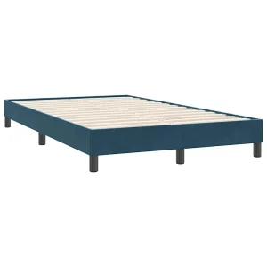 Bedframe zonder matras 120×220 cm fluweel donkerblauw Bedframe zonder matras 120×220 cm fluweel donkerblauw