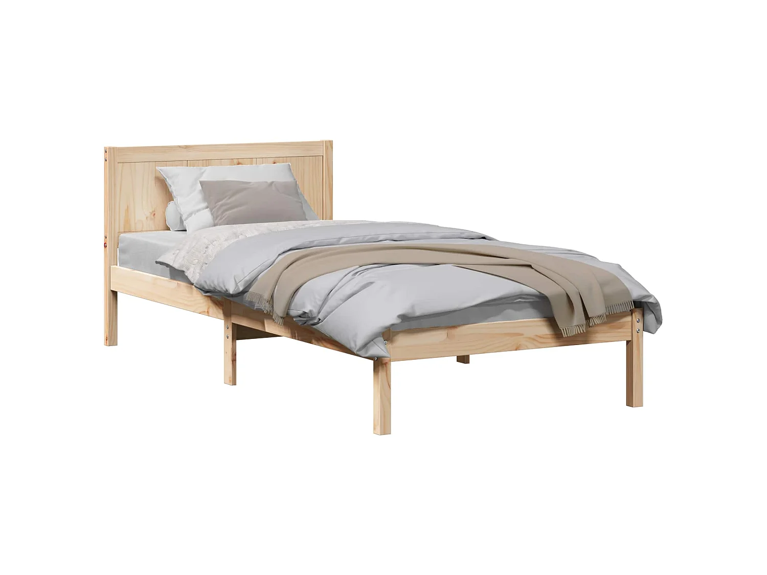 Bedframe Bruin 75 x 190 cm Massief grenenhout