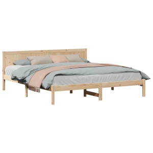 Bedframe Bruin 180 x 200 cm Massief grenenhout Bedframe Bruin 180 x 200 cm Massief grenenhout