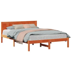 Bedframe Bruin 150 x 200 cm Massief grenenhout Bedframe Bruin 150 x 200 cm Massief grenenhout