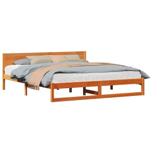 Bedframe Wasbruin 180 x 200 cm Massief grenenhout