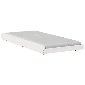 Bedframe Wit 100 x 200 cm Massief grenenhout