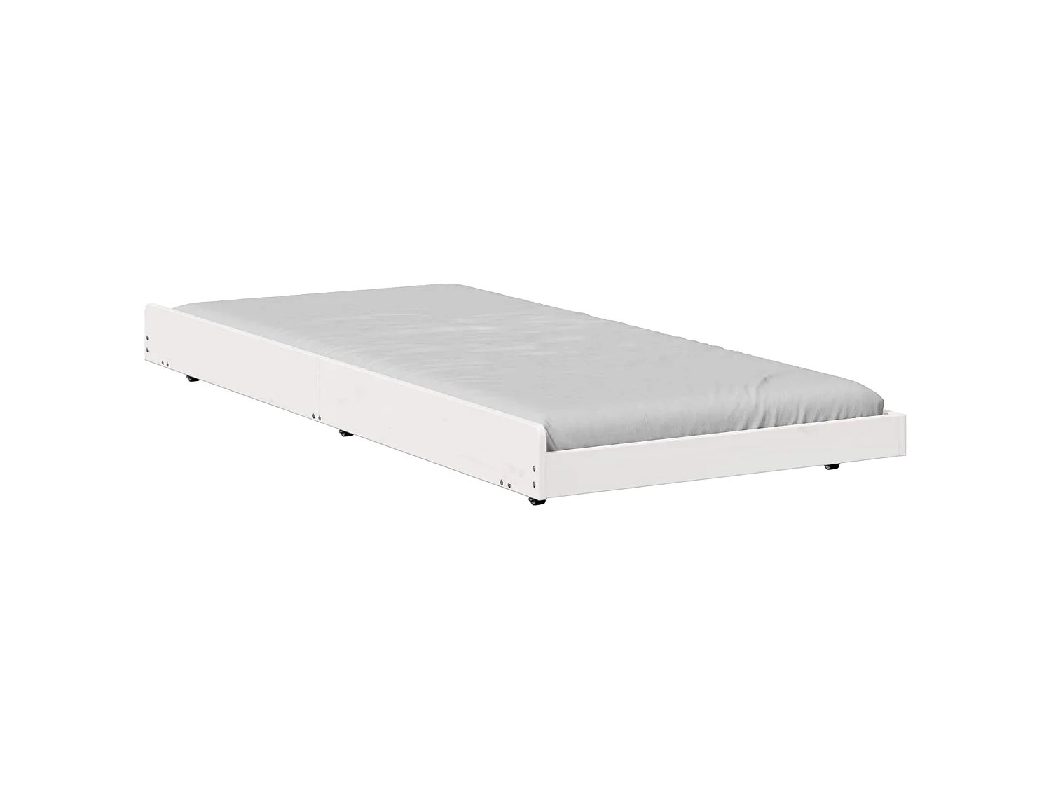 Bedframe Wit 100 x 200 cm Massief grenenhout