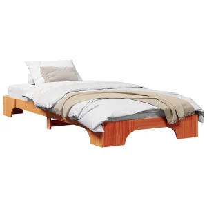 Bedframe Wasbruin 75 x 190 cm Massief grenenhout