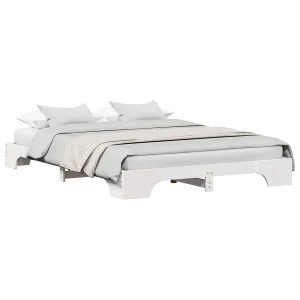 Bedframe Wit 140 x 200 cm Massief grenenhout
