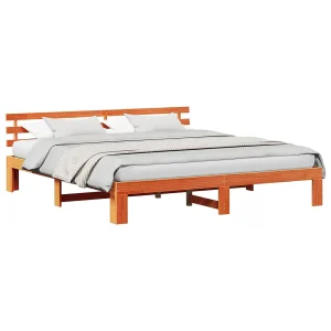 Bedframe Wasbruin 180 x 200 cm Massief grenenhout Bedframe Wasbruin 180 x 200 cm Massief grenenhout