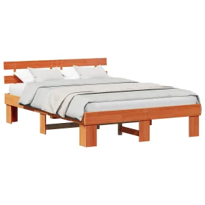 Bedframe Wasbruin 140 x 200 cm Massief grenenhout Bedframe Wasbruin 140 x 200 cm Massief grenenhout