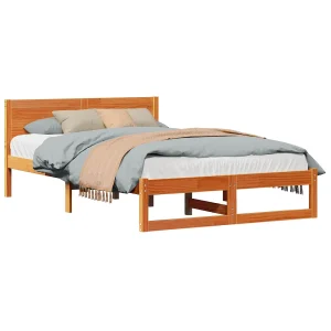Bedframe Wasbruin 140 x 190 cm Massief grenenhout Bedframe Wasbruin 140 x 190 cm Massief grenenhout