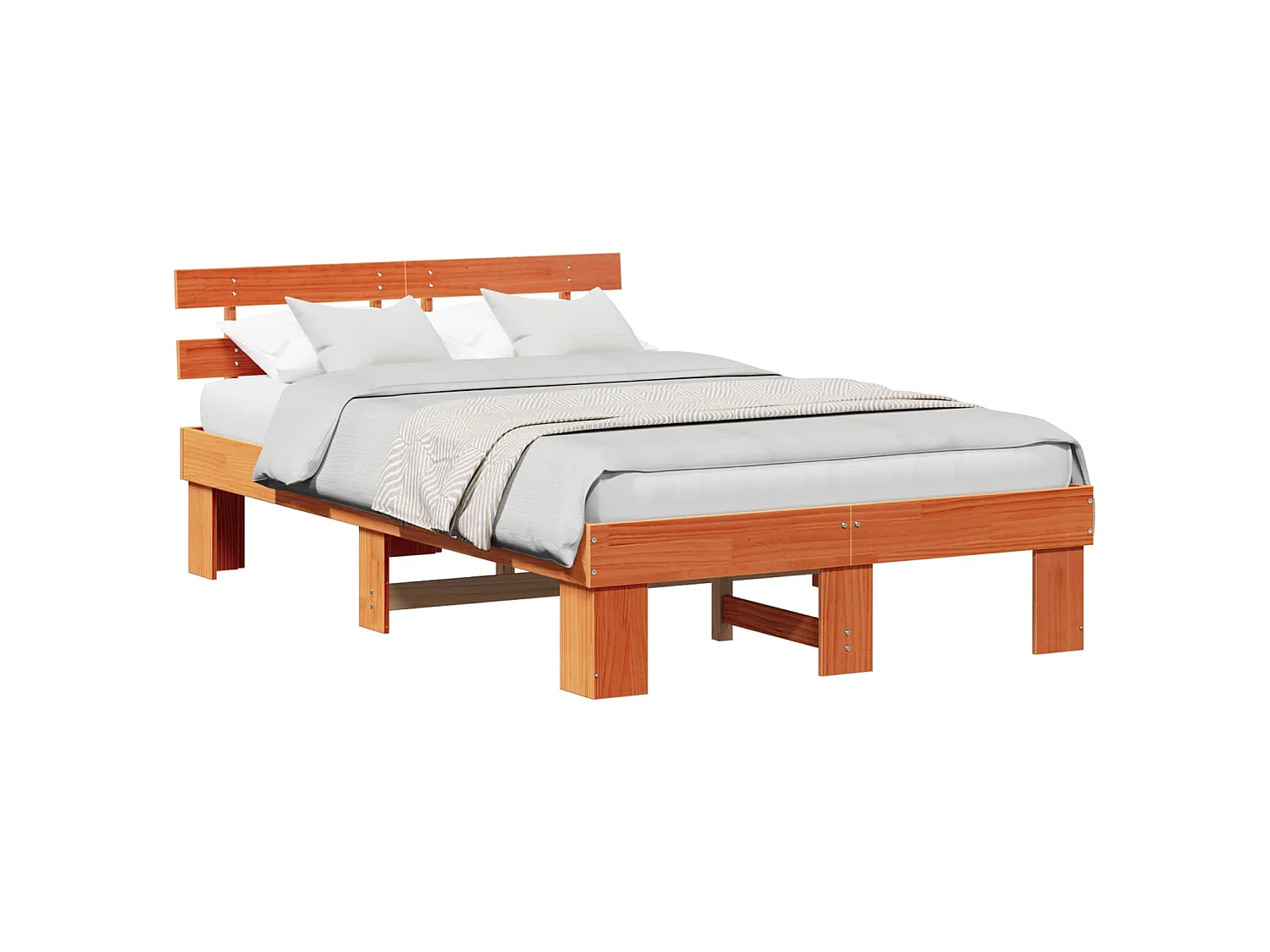 Bedframe Wasbruin 120 x 190 cm Massief grenenhout