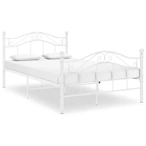 Bedframe metaal wit 120×200 cm Bedframe metaal wit 120×200 cm