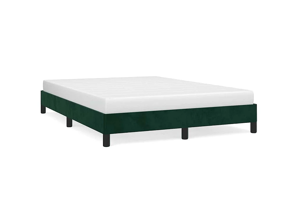 Bedframe zonder matras 140x190 cm fluweel donkergroen
