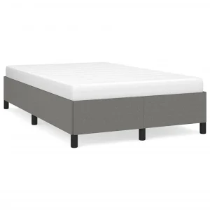 Bedframe zonder matras 120×200 cm stof donkergrijs Bedframe zonder matras 120×200 cm stof donkergrijs