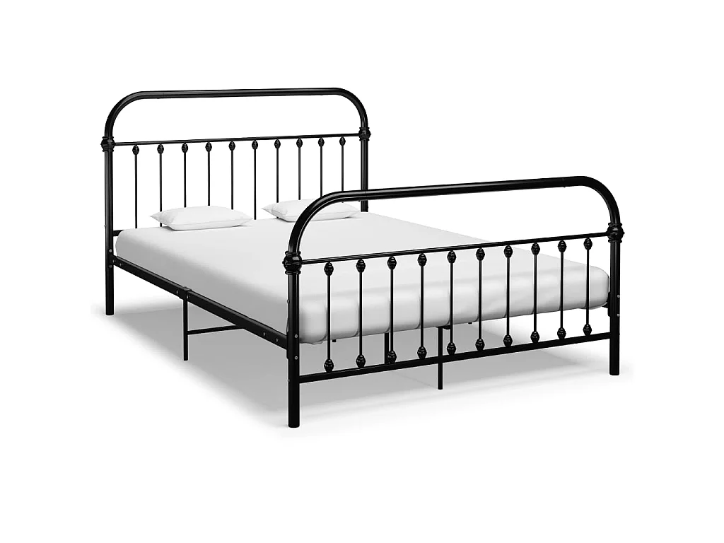 Bedframe metaal zwart 140x200 cm