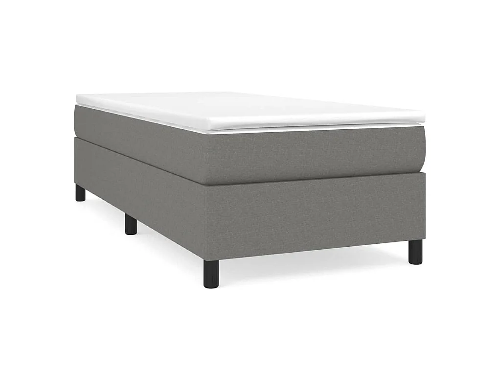 Boxspring bed 100x200 cm stof donkergrijs