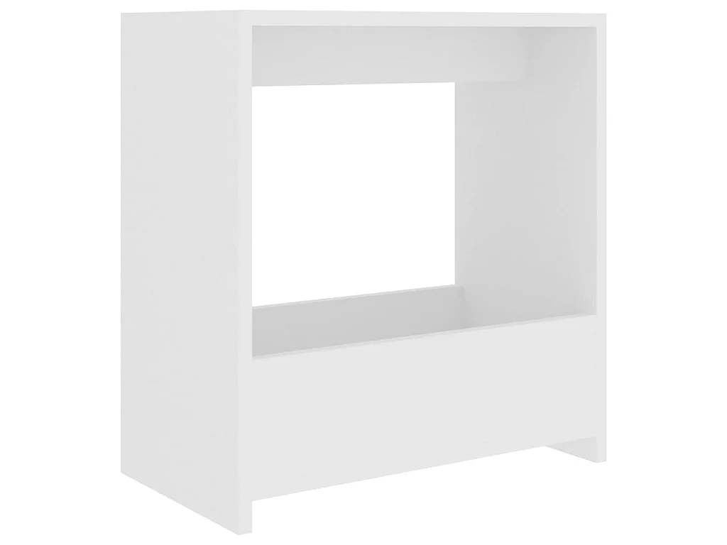Bijzettafel 50x26x50 cm bewerkt hout wit