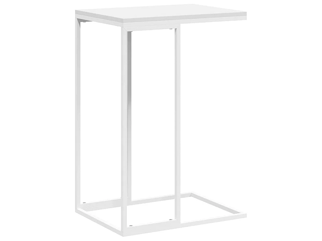 Bijzettafel 40x30x59 cm bewerkt hout wit