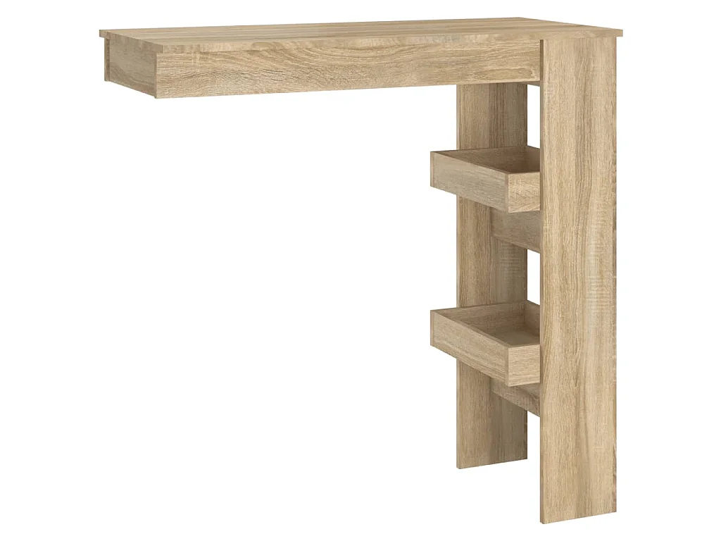 Bartafel wandgemonteerd 102x45x103,5 cm bewerkt hout eikenkleur
