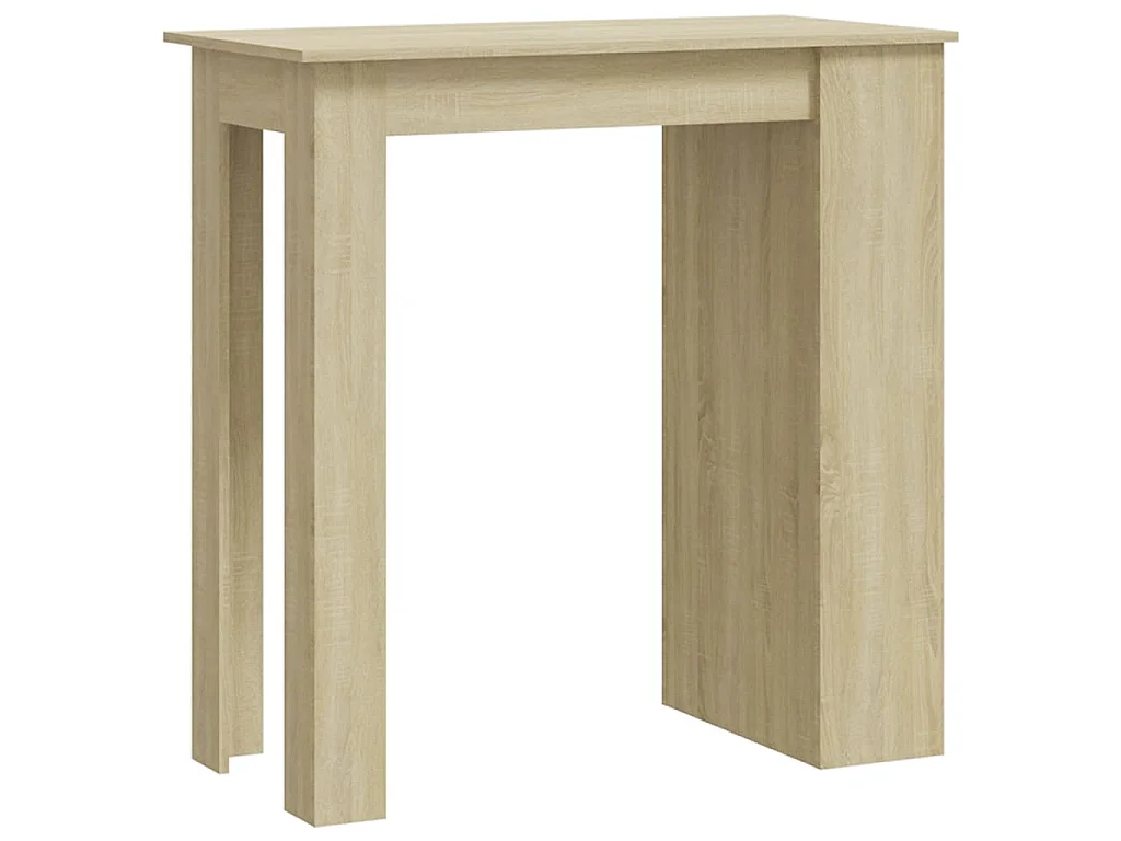 Bartafel met opbergrek 102x50x103,5cm bewerkt hout sonoma eiken