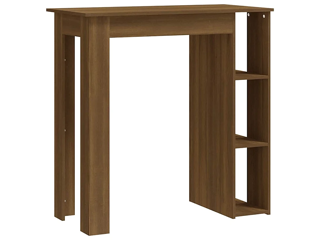 Bartafel met schap 102x50x103,5 cm bewerkt hout bruin eiken