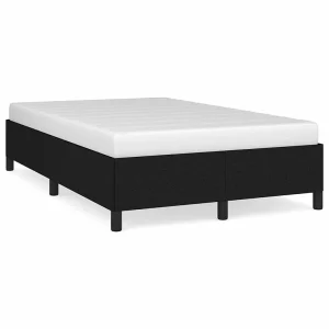 Bedframe zonder matras 120×190 cm stof zwart Bedframe zonder matras 120×190 cm stof zwart