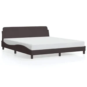 Bedframe "Dover" stof donkerbruin 160×200 cm Bedframe "Dover" stof donkerbruin 160×200 cm