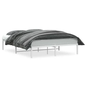 Bedframe metaal wit 160×200 cm Bedframe metaal wit 160×200 cm