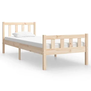 Bedframe massief hout 75×190 cm