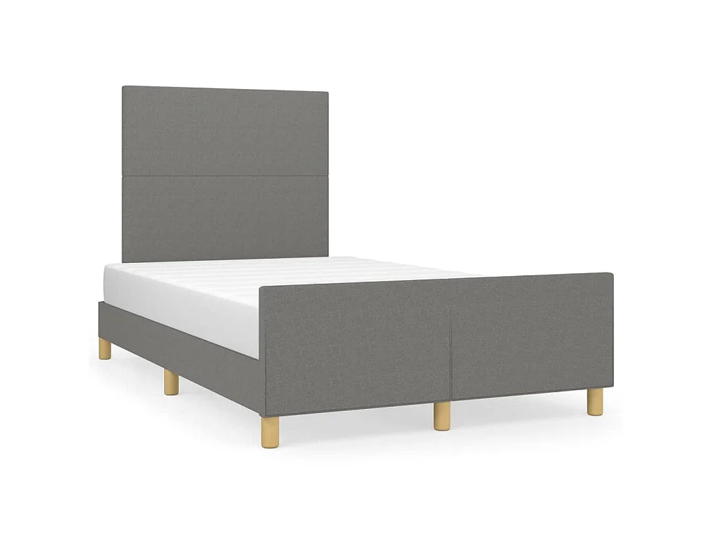 Bedframe zonder matras 120x200 cm stof donkergrijs