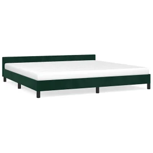 Bedframe zonder matras 200×200 cm fluweel donkergroen
