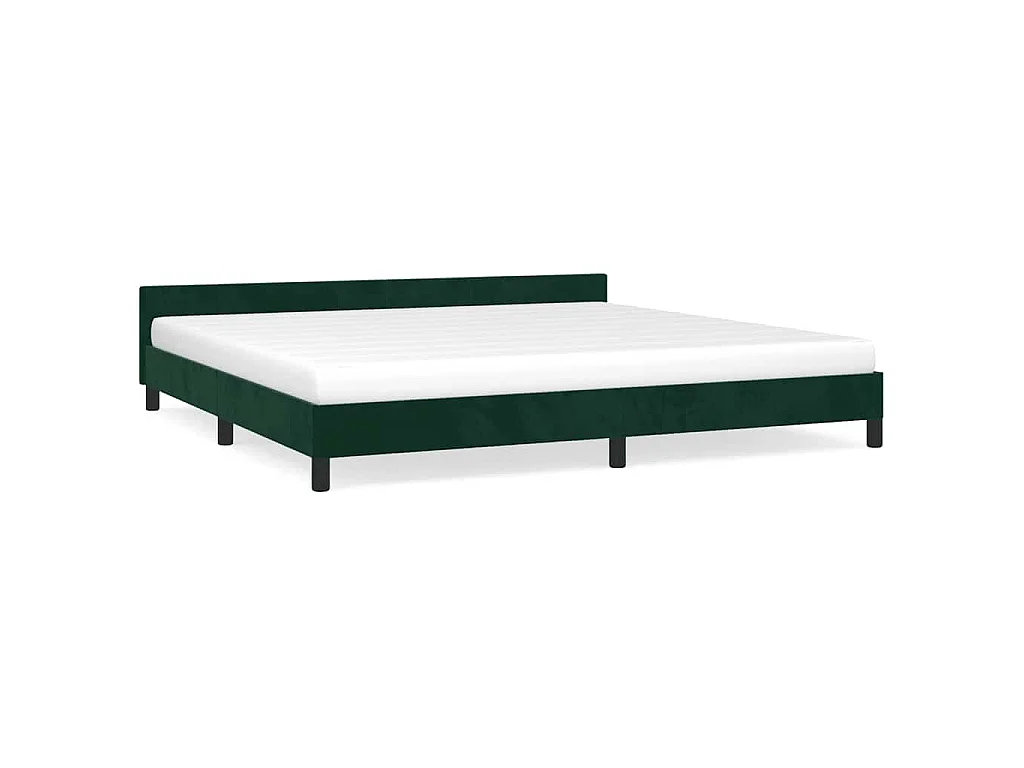 Bedframe zonder matras 200x200 cm fluweel donkergroen