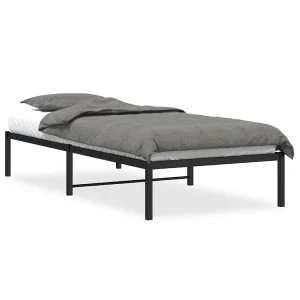 Bedframe metaal zwart 90×200 cm Bedframe metaal zwart 90×200 cm