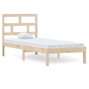 Bedframe massief hout 75×190 cm