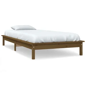 Bedframe massief grenenhout honingbruin 90×190 cm Bedframe massief grenenhout honingbruin 90×190 cm