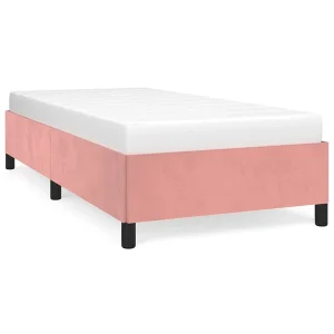Bedframe fluweel roze 90×190 cm