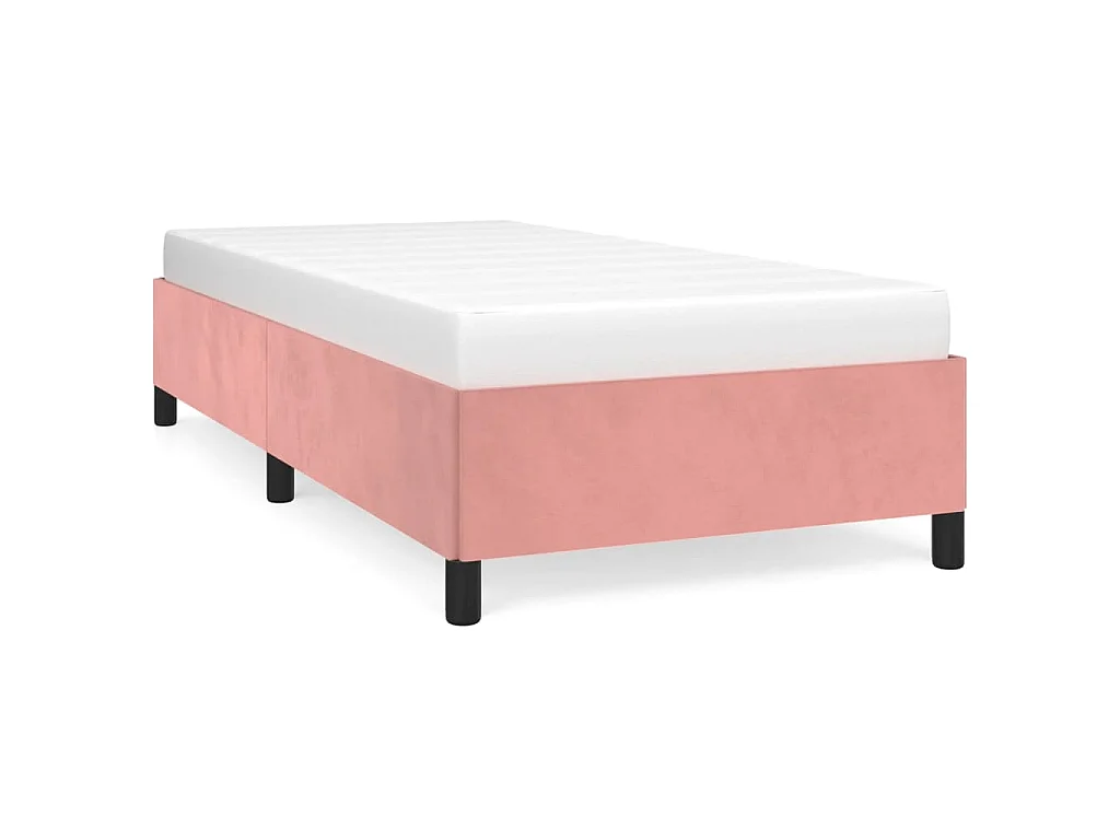 Bedframe fluweel roze 90x190 cm