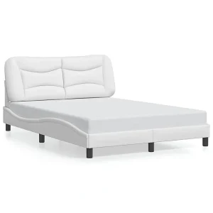 Bedframe zonder matras "Hvar" kunstleer wit 140×200 cm Bedframe zonder matras "Hvar" kunstleer wit 140×200 cm