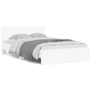Bedframe met hoofdeinde wit 120×190 cm Bedframe met hoofdeinde wit 120×190 cm